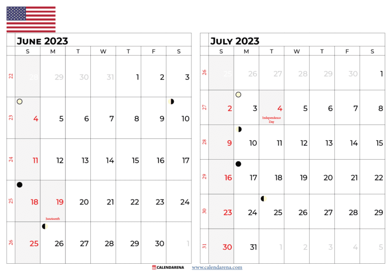 Planning Your July 2023 Calendar USA