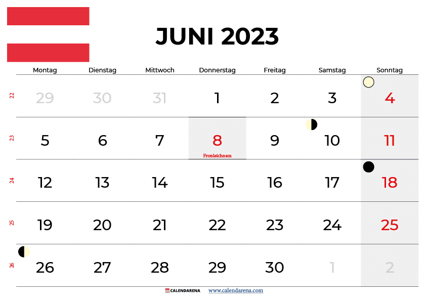 kalender juni 2023 österreich