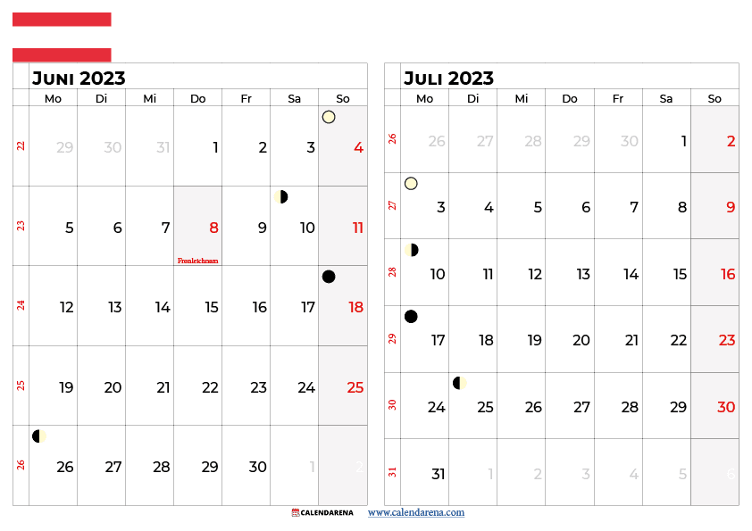 kalender juni juli 2023 österreich