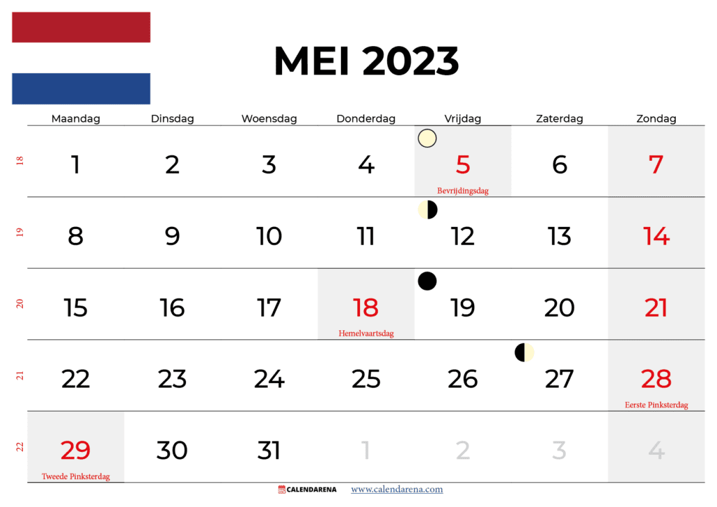kalender mei 2023 nederland