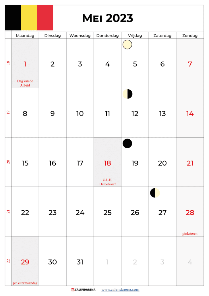 kalender mei 2023 pdf belgië