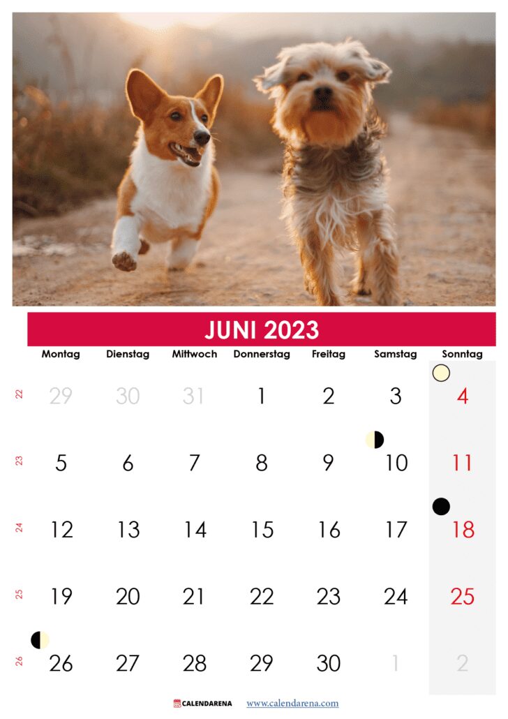 kalender monat juni 2023 Deutschland