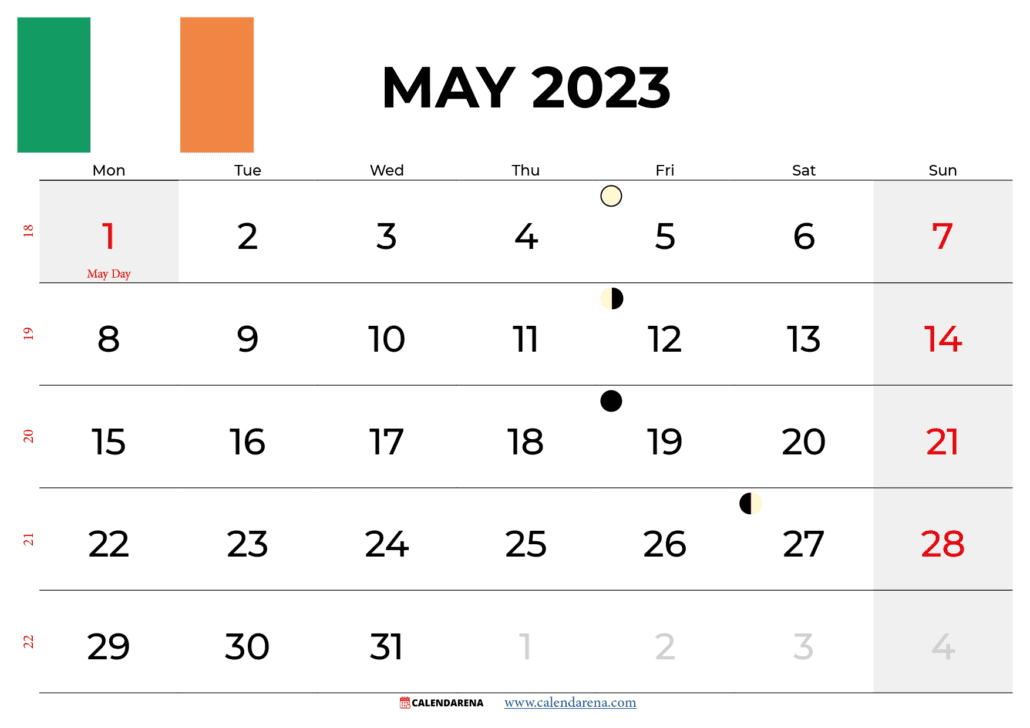 may 2023 calendar ireland