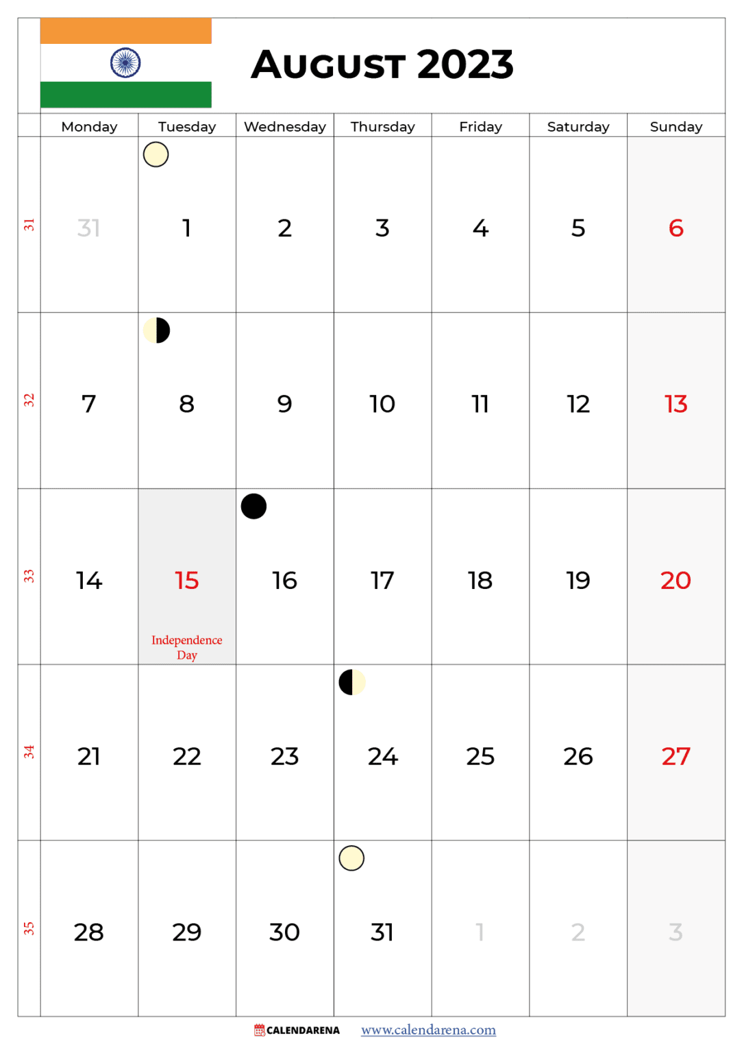 Planning Your August 2023 Calendar India