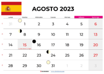 calendario agosto 2023 España