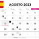 Descargar Calendario agosto 2023 España