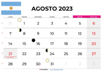 calendario agosto 2023 argentina