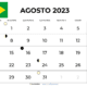 Calendario agosto 2023 imprimir brasil