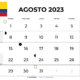 Descargar Calendario agosto 2023 colombia