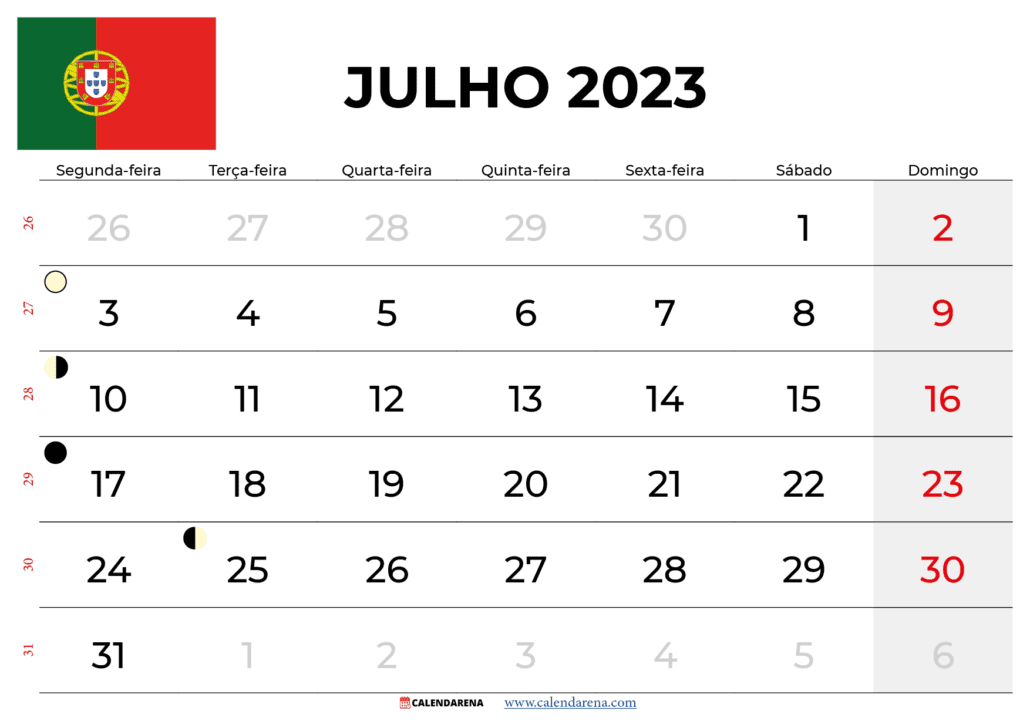 calendario julho 2023 portugal