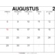 Kalender augustus 2023 België zum ausdrucken