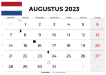 kalender augustus 2023 nederland