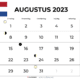 Kalender augustus 2023 nederland zum ausdrucken
