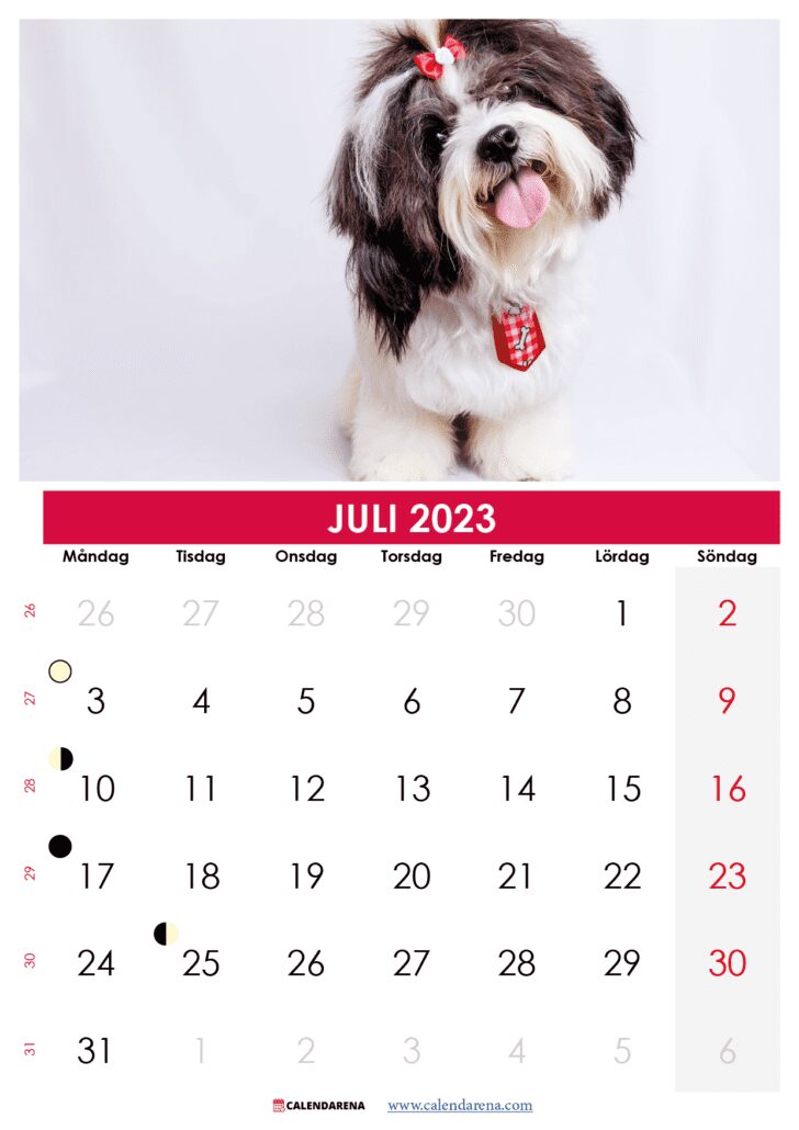 kalender juli 2023 mit feiertagen Sverige