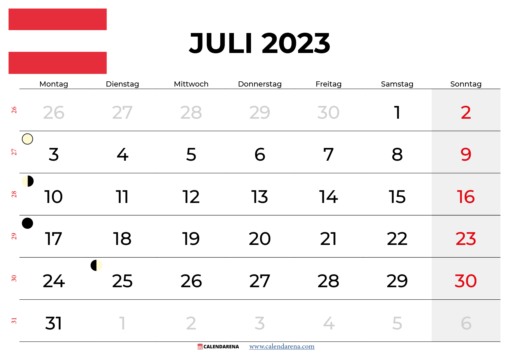 kalender juli 2023 österreich
