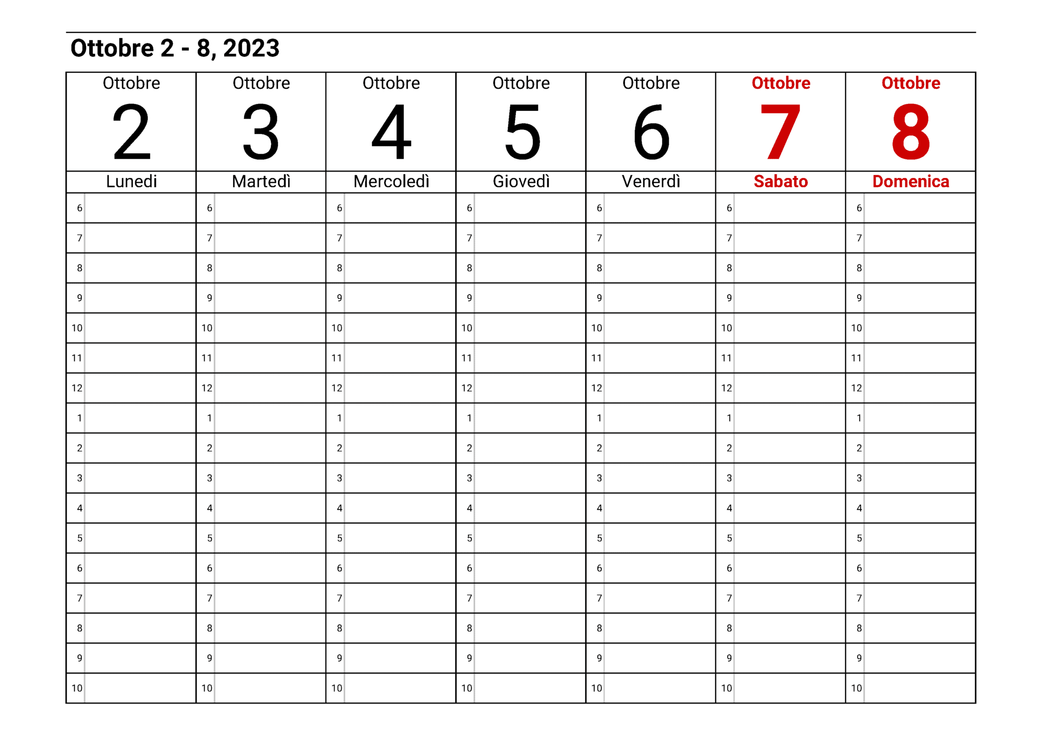 Settimana 40 2023