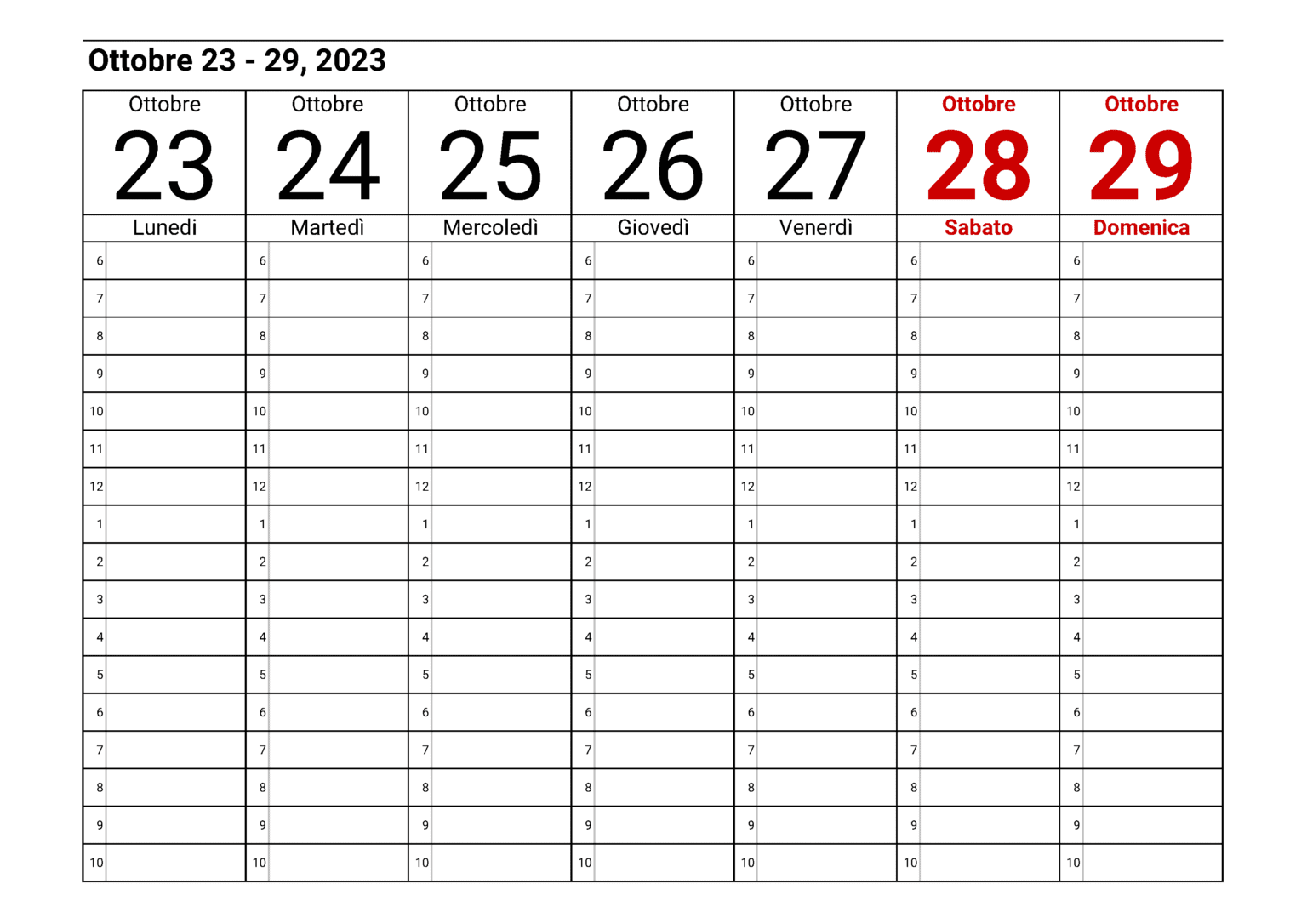 Settimana 43 2023