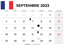calendrier septembre 2023 france