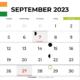 September 2023 Calendar India Printable
