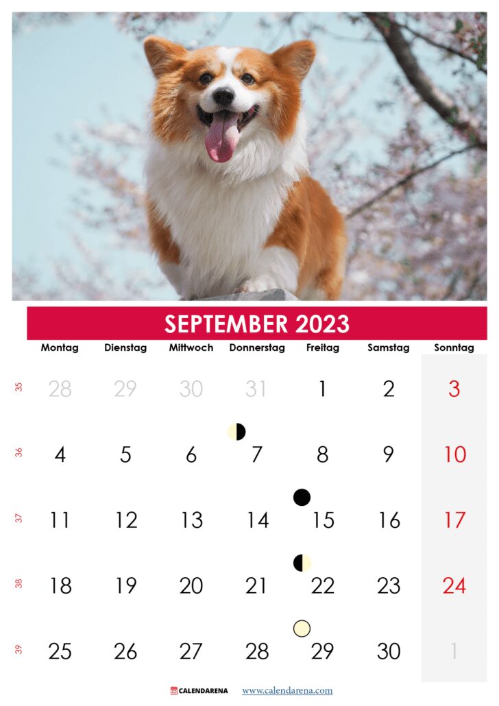 kalender monat september 2023 Deutschland