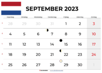 kalender september 2023 nederland