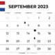 Kalender september 2023 nederland zum ausdrucken