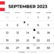 Kalender september 2023 Österreich zum ausdrucken