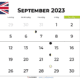 Ahead with the September 2023 Calendar UK Printable