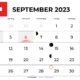 Kalender september 2023 Schweiz zum ausdrucken