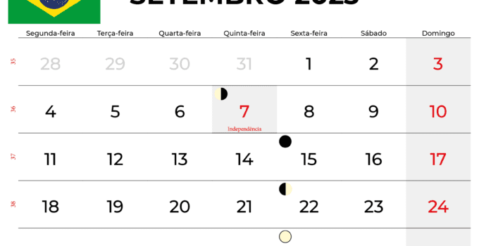 calendário setembro 2023 brasil