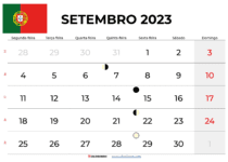 calendário setembro 2023 portugal