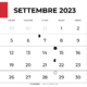 Calendario settembre 2023 stampabili gratuiti con festività
