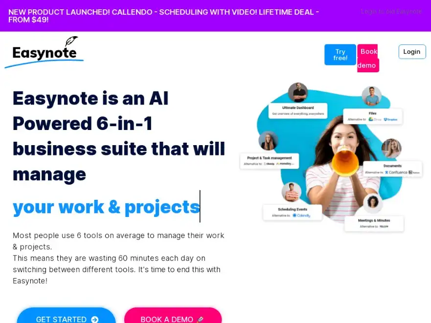 Easynote Managing Projects & Collaborating with Team Members at Work