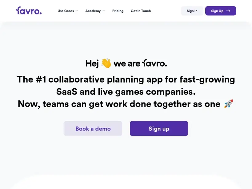 Favro _ The Agile Collaborative Planning App for SaaS & Games
