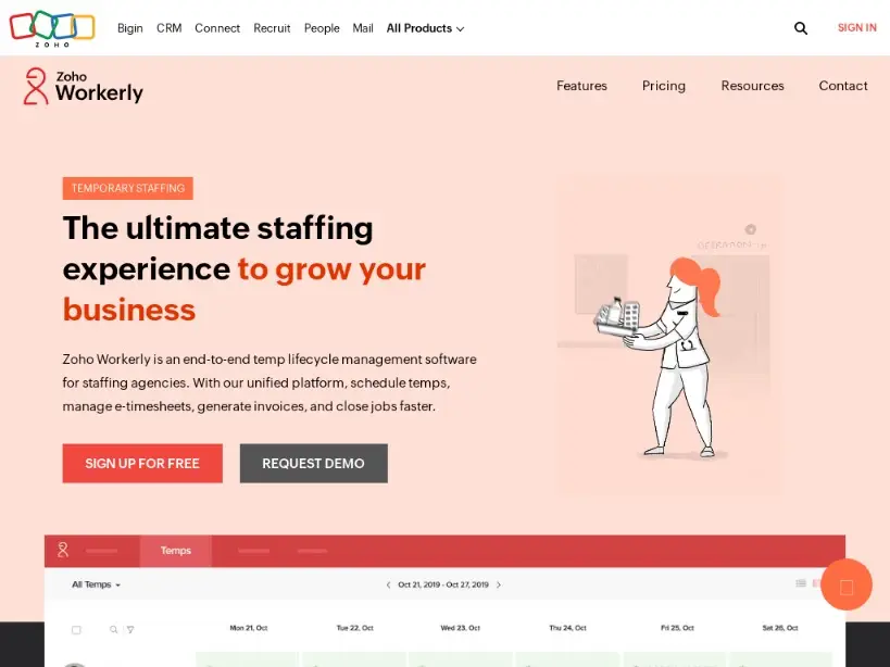 Temporary staffing software _ Manage your temps better - Zoho Workerly