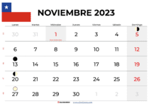 calendario noviembre 2023 chile