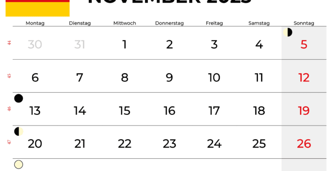 kalender november 2023 Deutschland
