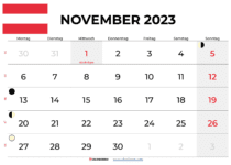 kalender november 2023 österreich