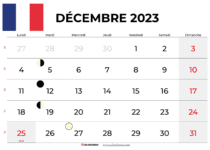 calendrier décembre 2023 france