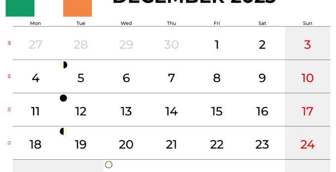 december 2023 calendar ireland