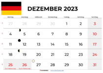 kalender dezember 2023 Deutschland