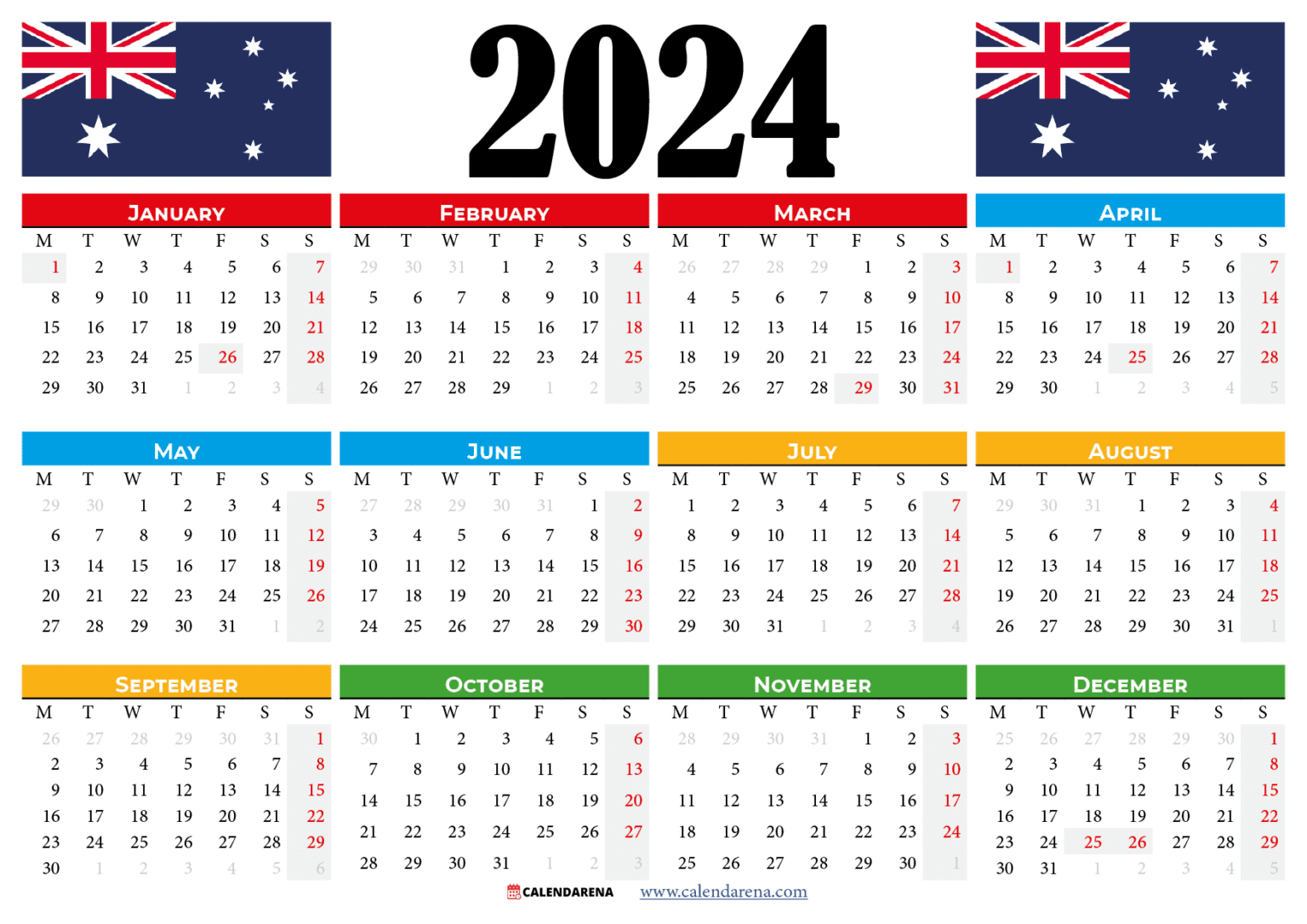 Calendar 2024 Australia With Holidays And Festivals