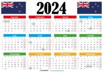 2024 calendar printable NZ