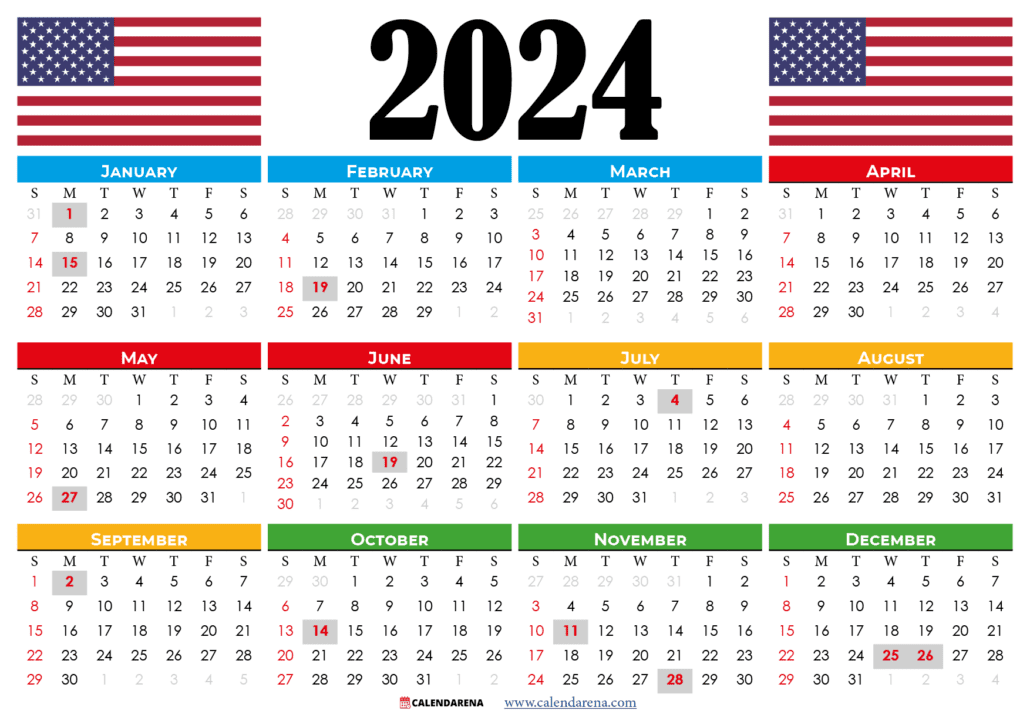 2024 Calendar: Dates And Holidays