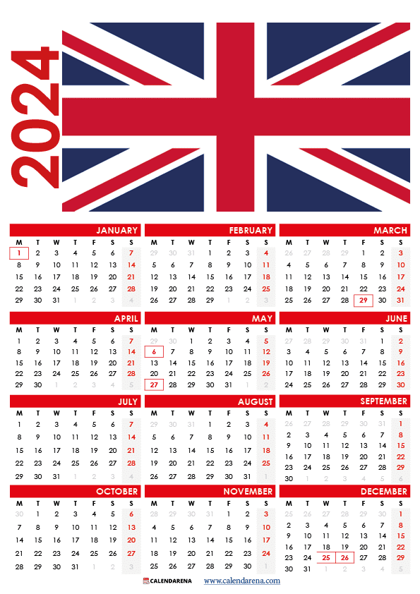 2024 calendar uk