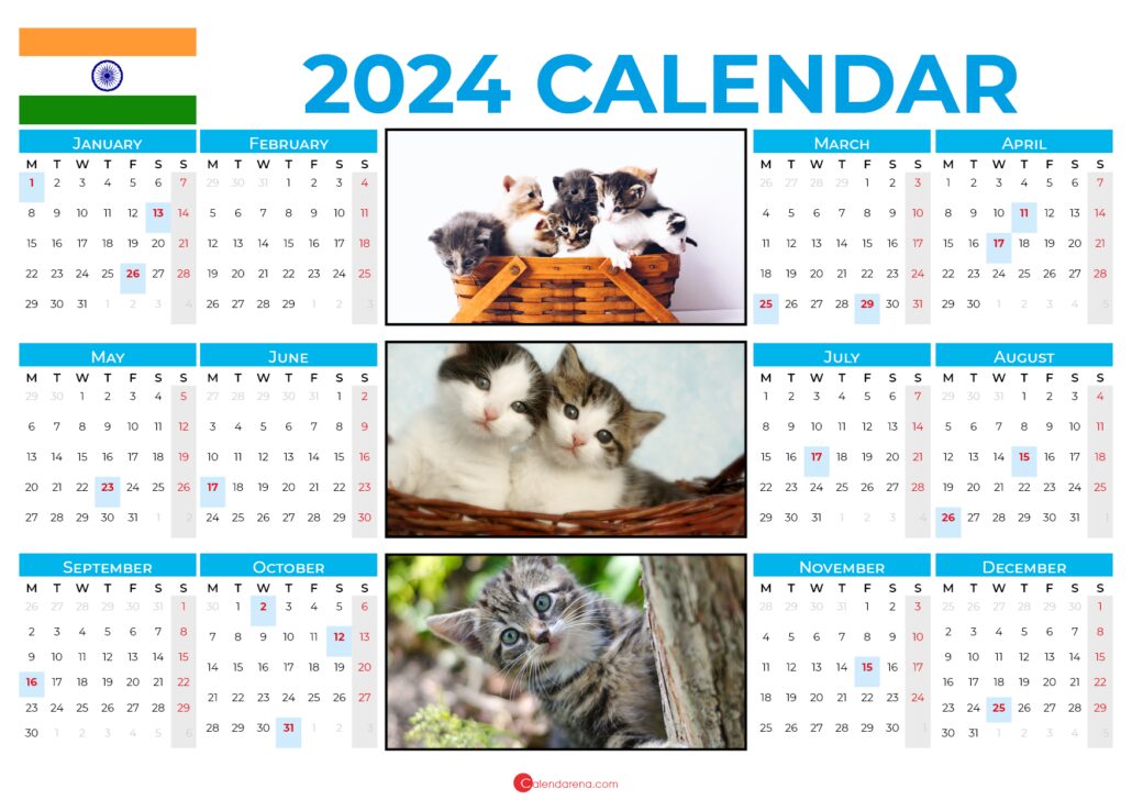 calendar 2024 india with holidays and festivals pdf