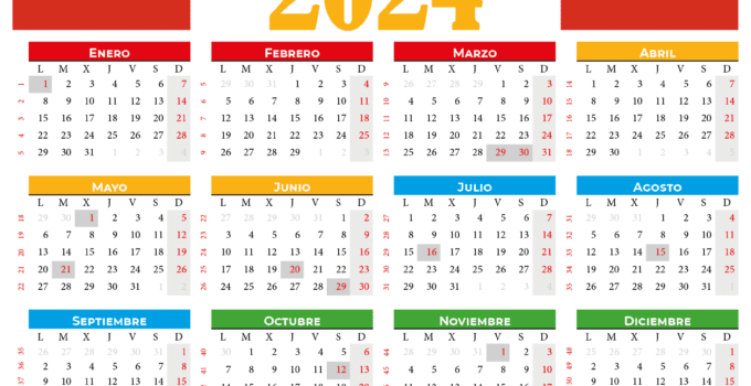 calendario 2024 chile con feriados