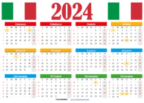 calendario 2024 con festività italia