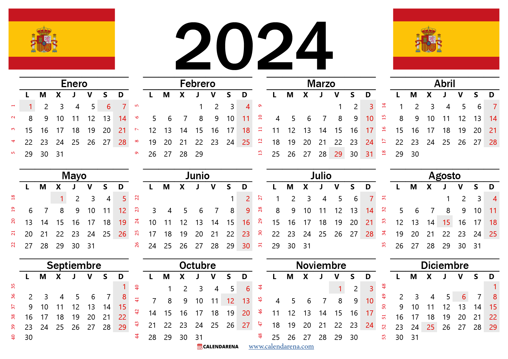 calendario 2024 españa pdf