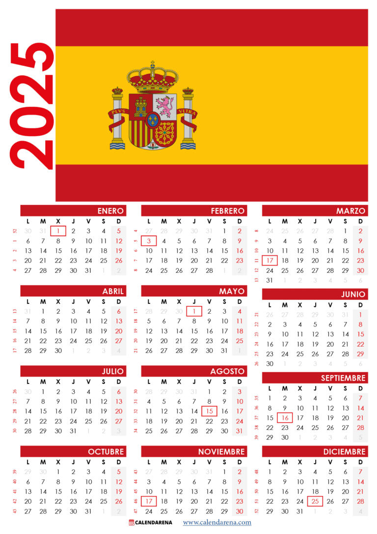 Calendario 2024 España Con Festivos PDF